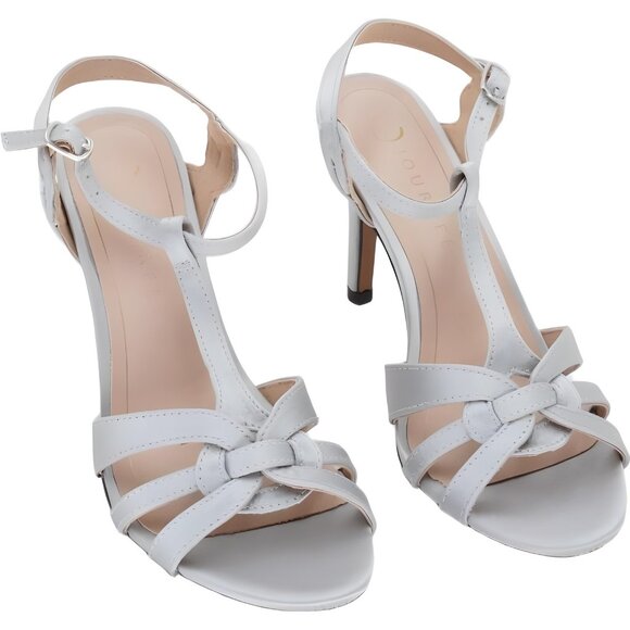 Journee Collection Valry Stiletto Dress Sandals Silver Womens US 7.5W